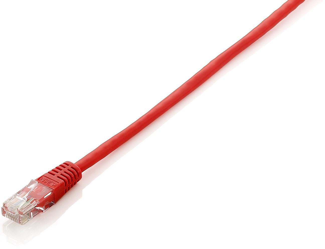 Cabo de Rede RJ45 U/UTP CAT6 Vermelho (7,5 mts) - EQUIP