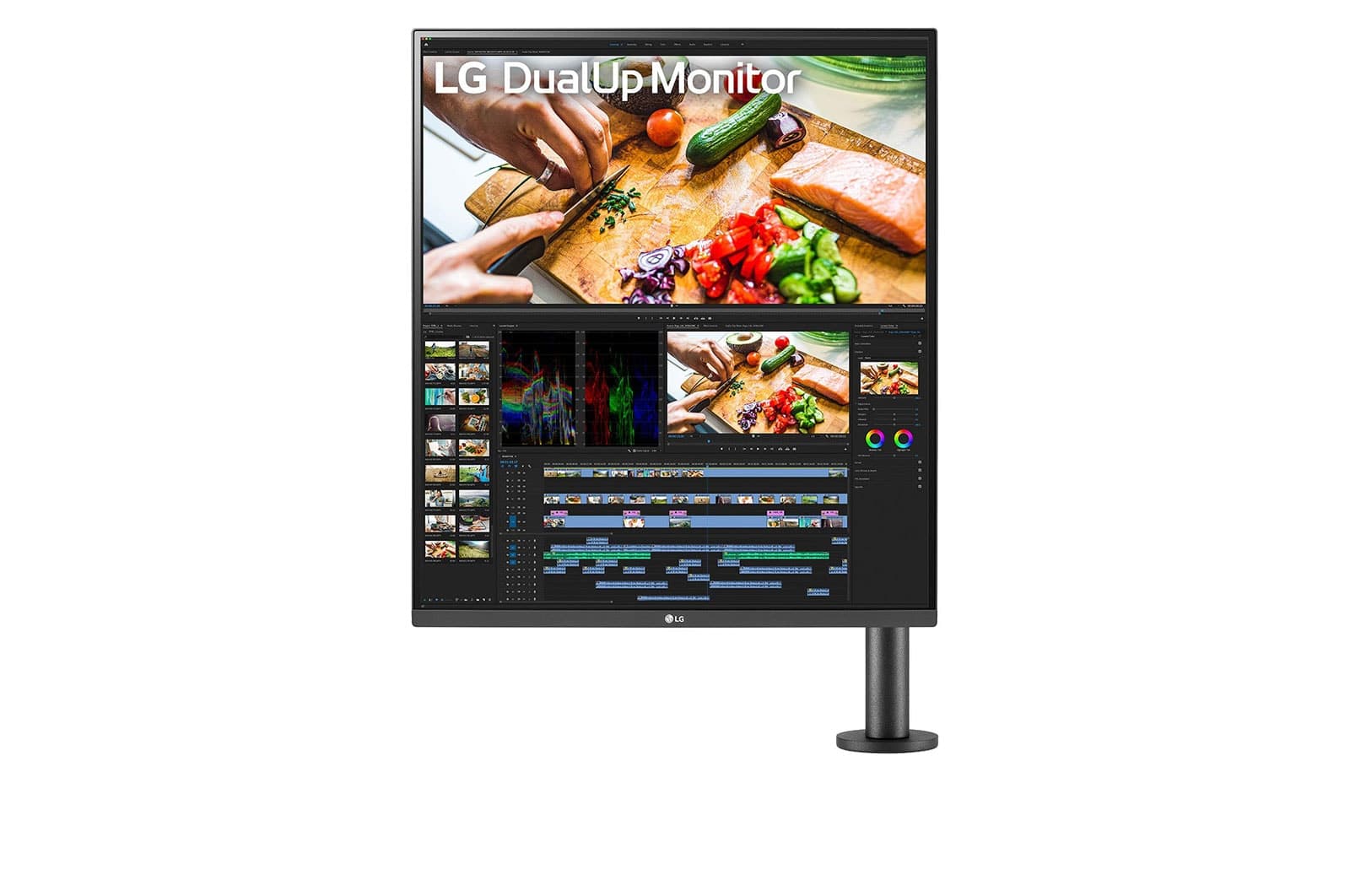 Monitor Profissional LG DualUp Ergo 28MQ780-B 27.6" SDQHD Multimédia Preto