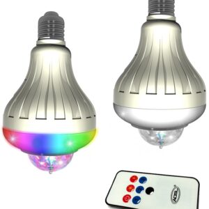 Lampada LED RGB E27 c/ Duplo Efeito de Luz Rotativo - PartyFunLights