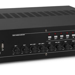 Amplificador 360W RMS (100V) 6 Canais 4 Zonas c/ MP3/USB/BLUETOOTH (PRM360) - POWER DYNAMICS