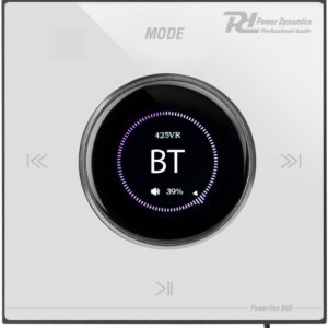 Amplificador Parede LCD 2x 25W Bluetooth/USB/microSD/AUX/FM Branco (POWERLINE B50W) - POWER DYNAMICS