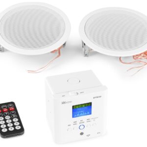 Sistema de Som Amplificado Bluetooth/USB/FM c/ 2 Colunas Tecto 5 (BTW30SET) - Power Dynamics