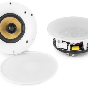Pack 2x Altifalantes Amplificados Tecto 5,25 2 Vias 100W Bluetooth/Wi-Fi (WCS50) - Power Dynamics