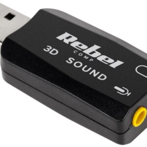 Placa de Som Externa 5.1 3D USB - REBEL