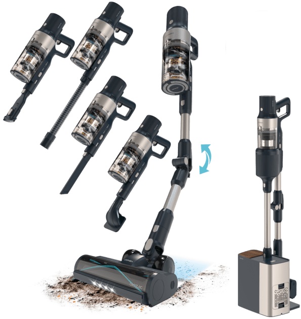 Aspirador Vertical Conga Rockstar5500 Hurricane Station Pet Flex c/ Base Auto-Esvaziamento - CECOTEC