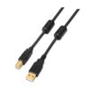 Cabo USB A Macho - USB B Macho 2.0 2M c/Módulo Ferrita (Preto) - AISENS