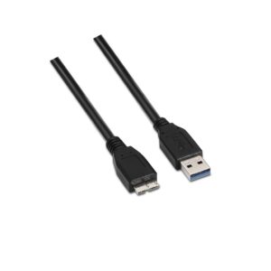 Cabo USB A Macho - Micro USB B 3.0 Preto (1 metro) - AISENS