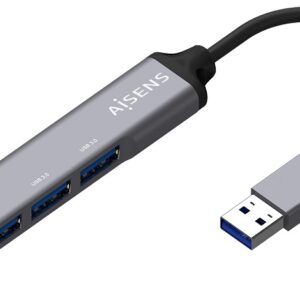Hub USB 3.0 - 4x USB 3.0 Fêmea (10cm) - AISENS