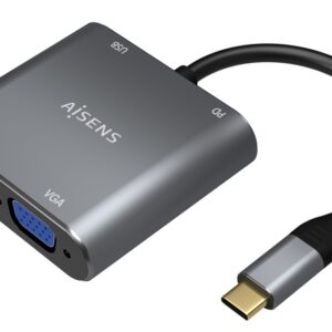 Adaptador USB-C - HDMI/VGA/USB-C/USB 3.0 (Cinzento) - AISENS