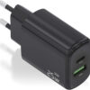 Carregador GaN 25W 1x USB-C PD3.0 1x USB-C QC3.0 (Preto) - AISENS