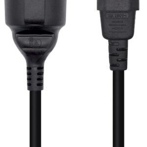 Cabo de Alimentação CEE7 Fêmea - C14 Macho (25cm) - AISENS
