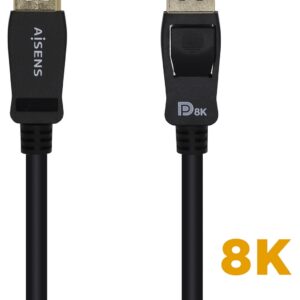 Cabo Displayport V1.4 Macho - Macho 8K 60Hz (50cm) - AISENS