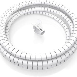 Organizador de Cabos em Espiral 25mm Branco (1mt) - AISENS