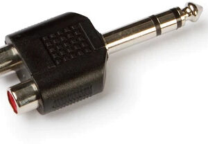 Ficha Adaptadora Jack 6,3mm Macho Stéreo - 2 RCA Femea - FONESTAR