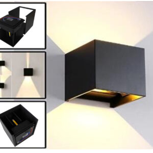 Projector Muro LED Direccionável 6W CCT 3000~6000K  480Lm IP65 (Preto) - Exterior