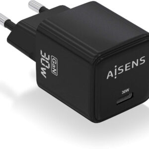 Carregador USB-C GaN 30W (Preto) - AISENS