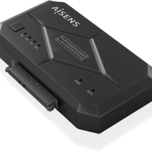 Docking Station USB3.1 SATA 2.5/3.5 M.2 NVME (Preto) - AISENS