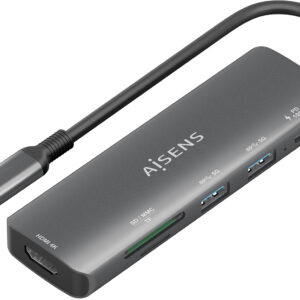 Hub USB-C (1xHDMI 2xUSB-A 1xUSB-C PD 100W 1xSD 1xMICRO SD) - AISENS