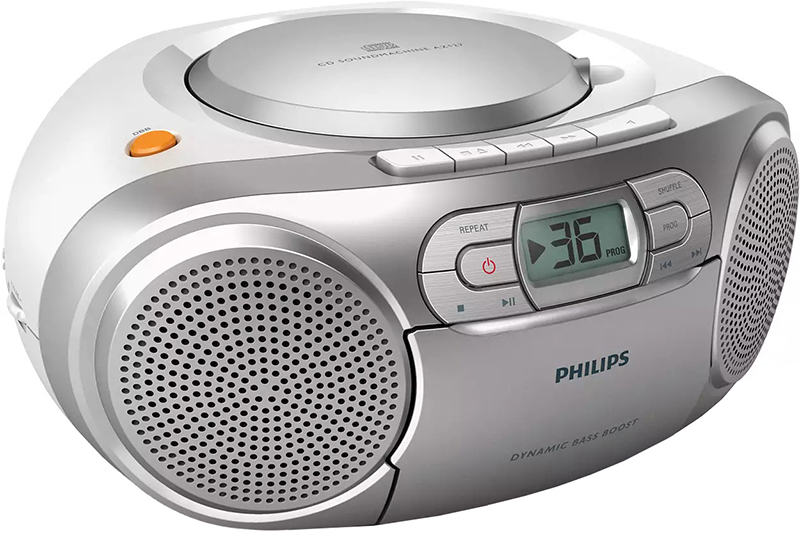 Rádio Portátil FM/CD/Cassete (Cinzento) - PHILIPS