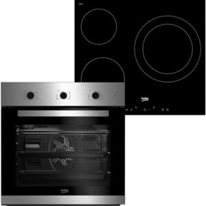 Pack Forno Elétrico 72L + Placa Vitrocerâmica 3 Zonas (Inox) - BEKO