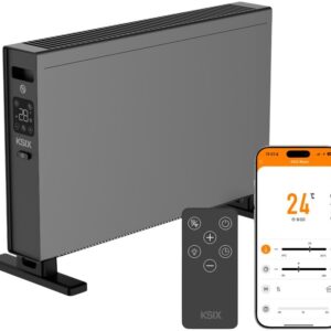Aquecedor Convetor Elétrico Smart Wi-Fi Tuya Blaze 2000W c/ Comando (Preto) - KSIX