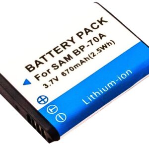 Bateria Compatível BP70, BP70A, BP-70A, BP70EP, SLB-70A Samsung (670mAh)
