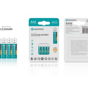 Pilhas Alcalinas AAA NOVOTECK LR03 1,5V 2 Unidades  – 1320mAh BL-04