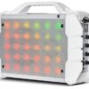 Coluna Portátil LEDs RGB c/ Leitor MP3, USB, SD, AUX, Bluetooth (Branco) - iDance