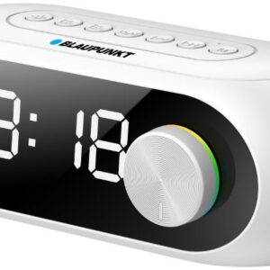 Rádio Relógio Portátil Bluetooth RGB (Branco) - BLAUPUNKT