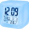 Despertador Iluminado c/ Calendário, Temperatura e Alarme