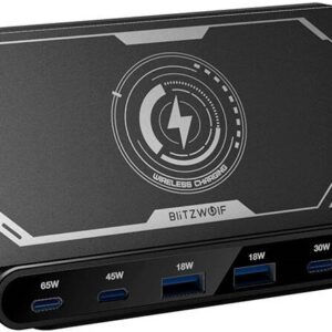 Carregador 2x USB-A / 4x USB-C 160W BW-S27 (Preto) - BLITZWOLF