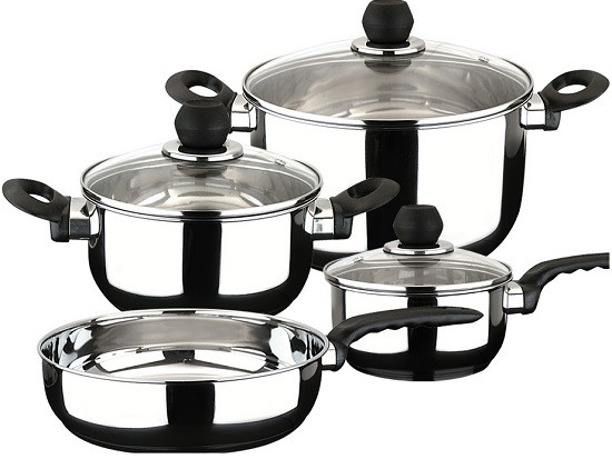 Trem de Cozinha Practika 7 Peças p/Gás, Elétrico e Vitrocerâmica (Aço Inoxidável) - MAGEFESA