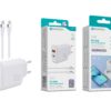 Kit Carregador Rápido PD 30W com Cabo USB-C para USB-C 100cm – Modelo C-026T Branco