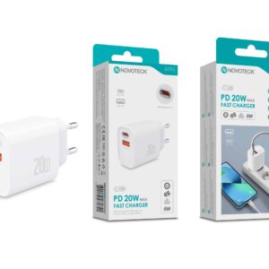 Carregador Rápido PD 20W com 2 Portas (USB-C + USB-A) – Modelo C-028