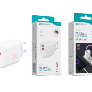 Carregador Rápido PD 25W com 2 Portas (USB-C + USB-A) – Modelo C-029