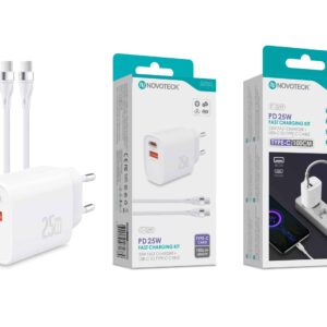 Kit Carregador Rápido PD 25W com Cabo USB-C para USB-C – Modelo C029T
