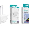 Carregador Rápido PD 20W Duplo com Cabo USB-C 100cm – Kit de Carregamento – Modelo C-032T