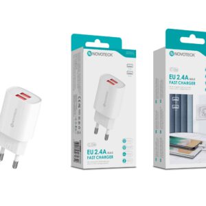 Carregador Rápido USB 2.4A com 2 USB – Modelo C-034