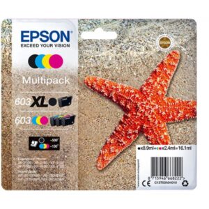 Pack 4x Tinteiros 603XL (8.9ml + 3 x 2.4ml) - EPSON