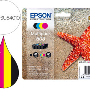 Pack 4x Tinteiros 603 Xp-2100/2105/3100/4100/Wf-2810/2830/2835/2850 (Preto/Cores) - EPSON