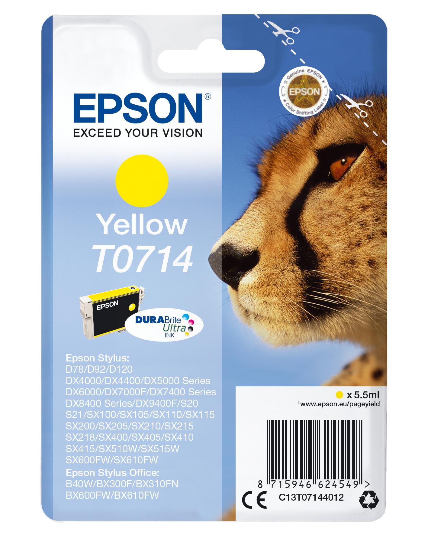 Tinteiro EPSON Amarelo D78/DX4000/4050/5000/5050/60 - C13T07144022