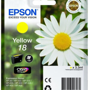 Tinteiro EPSON Serie 18 Amarelo XP-102/205/305/405 - C13T18044022