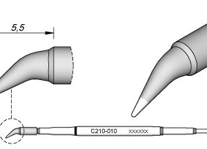 Ponta Curva p/ Ferro Soldar Advanced (Ø 0,3mm) - JBC