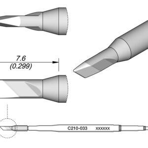 Ponta p/ Ferro Soldar Advanced (2,5 x 0,3mm) - JBC