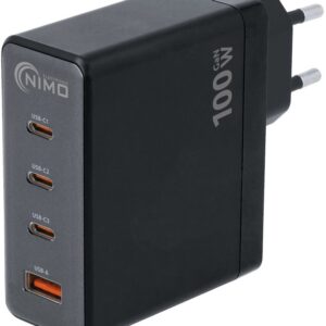 Adaptador 3x USB-C + USB-A PD 100W GaN - NIMO