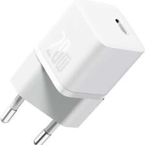 Carregador GaN5 Fast Charger (Mini) USB-C 20W (Branco) - BASEUS