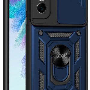 Capa p/ Samsung G990B Galaxy S21 FE c/ Anel (Azul Marinho) - COOL
