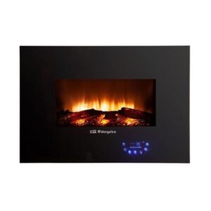 Lareira Elétrica (Efeito de Fogo) 1800W Preto - ORBEGOZO