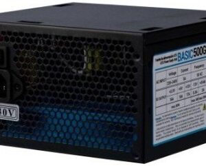 Fonte de Alimentação 500W 20+4 pin ATX Basic 500GR (Preto) - COOLBOX
