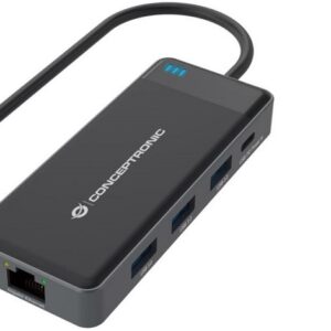 Docking Station USB-C USB-C Macho com HUB 3x USB 3.0 + 2x HDMI - CONCEPTRONIC